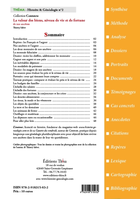 La valeur des biens, niveau de vie et de fortune de nos ancêtres – Image 2